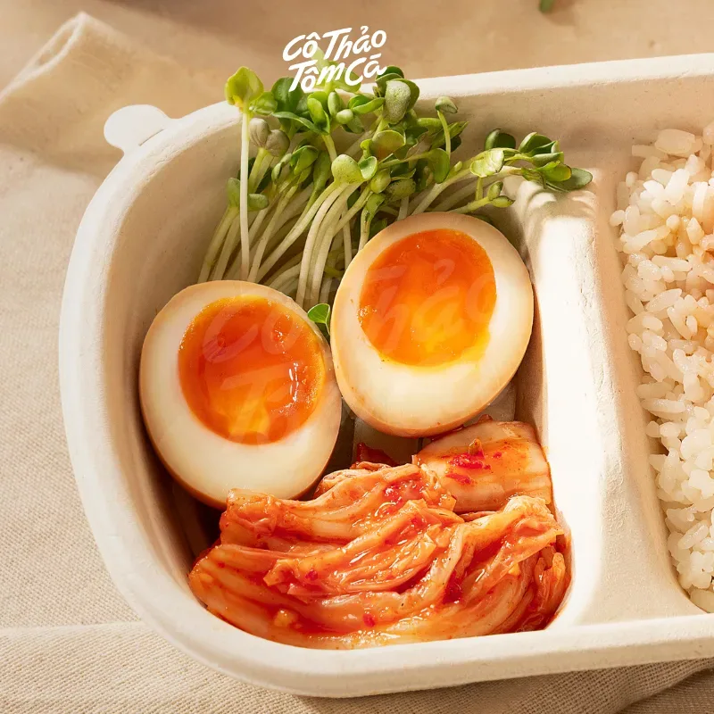 Set cơm trứng ngâm tương - Cô Thảo Tôm Cá